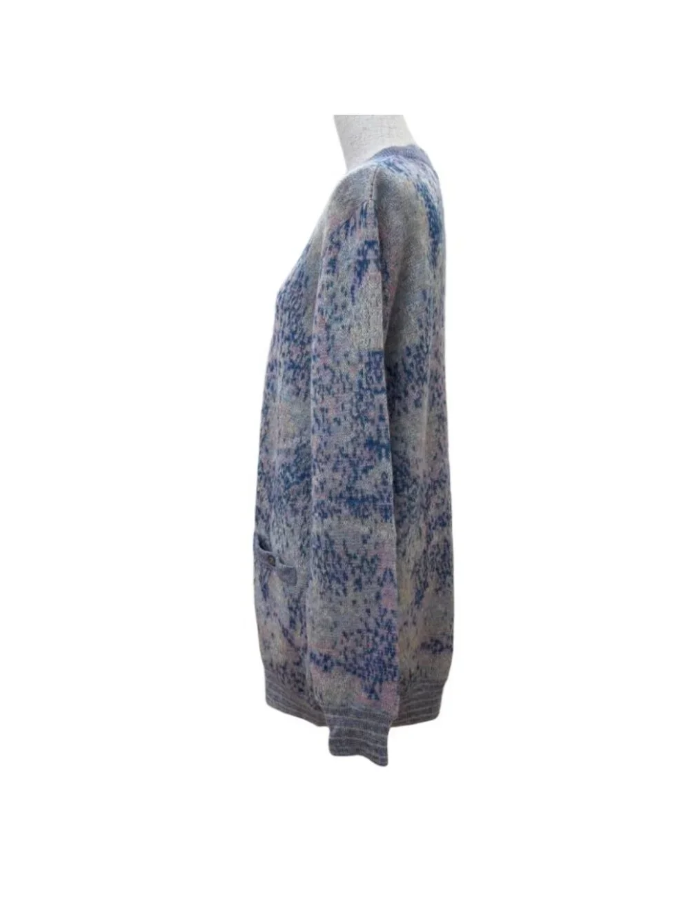 Chanel Mohair Coco Button Long Sleeve Knit Cardigan Multicolor 42